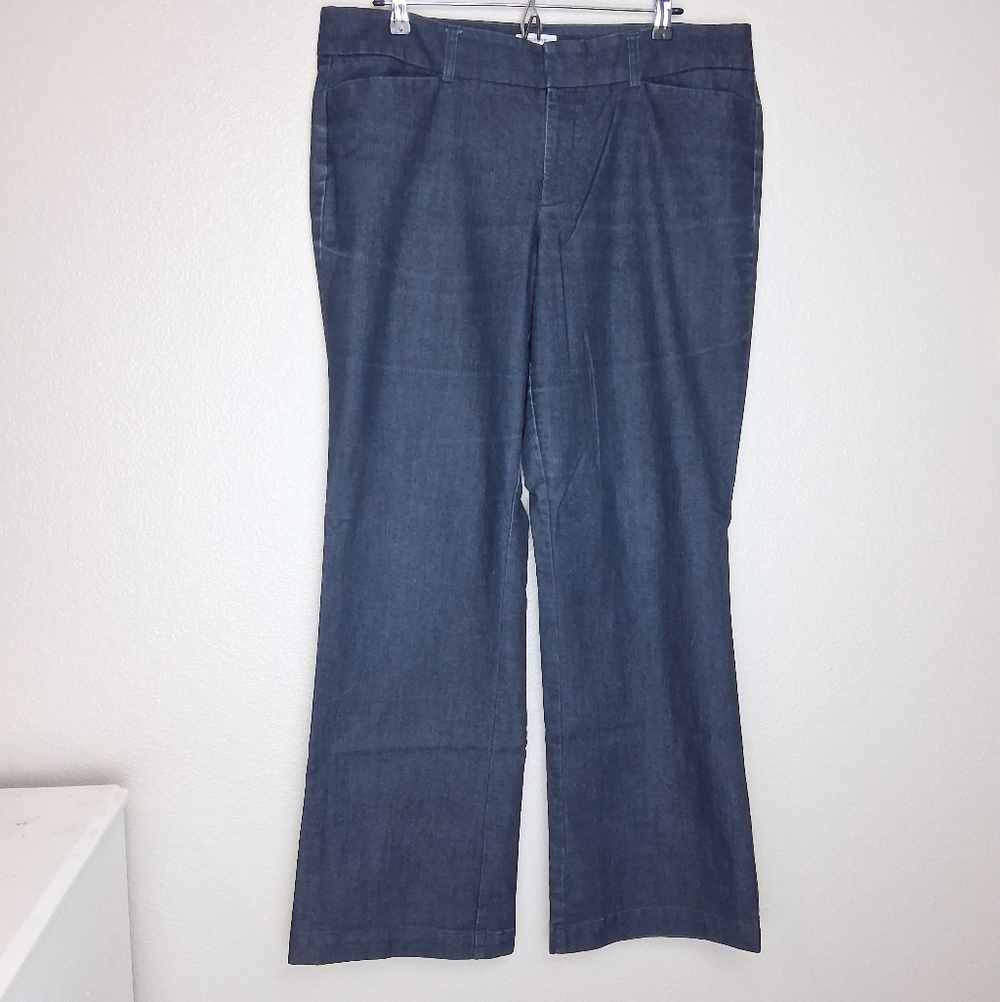 Dockers Womens Mid Rise Curvy Dark Wash Jeans Size 16